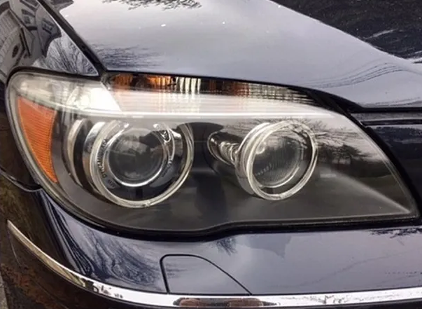 Headlight after restoration
