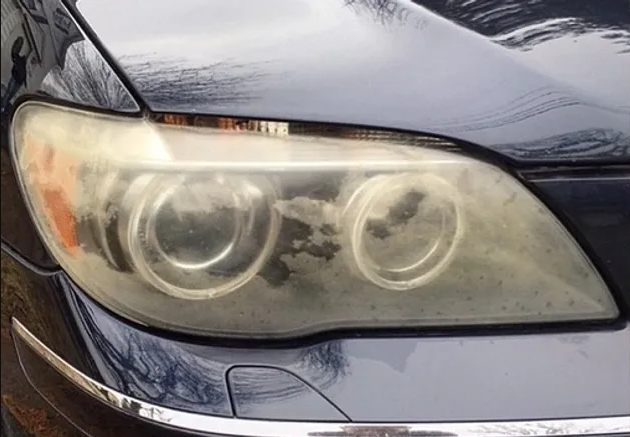 Headlight before restoration